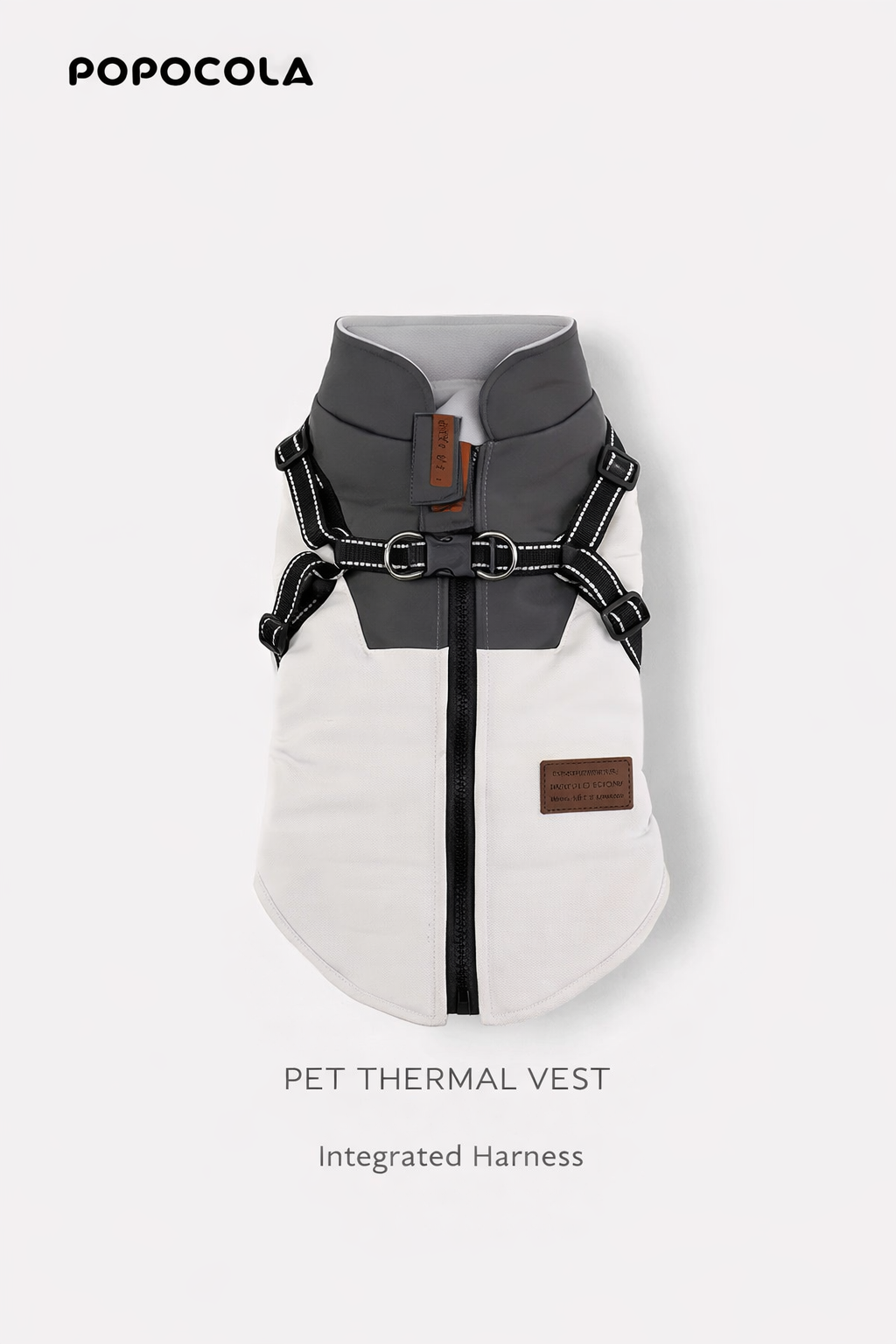 Popocola Quilted Winter Harness Jacket for Dogs