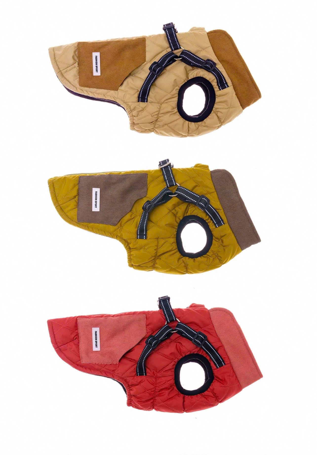 Popocola Quilted Winter Harness Jacket for Dogs